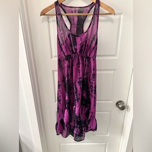 Mossimo purple tie dye sheer dress or coverup size S